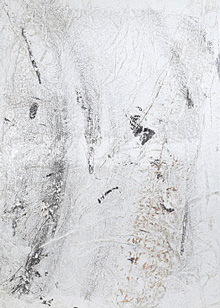 Folierte Oxid Art abstrakte Malerei auf Leinwand unter Verwendung von OxidArt Mischung um einen Rost Effekt zu erzielen