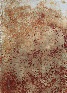 Oxid Art abstrakte Malerei auf Leinwand unter Verwendung von OxidArt Mischung um einen Rost Effekt zu erzielen