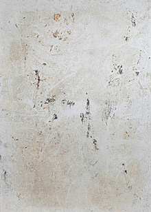 Folierte Oxid Art abstrakte Malerei auf Leinwand unter Verwendung von OxidArt Mischung um einen Rost Effekt zu erzielen