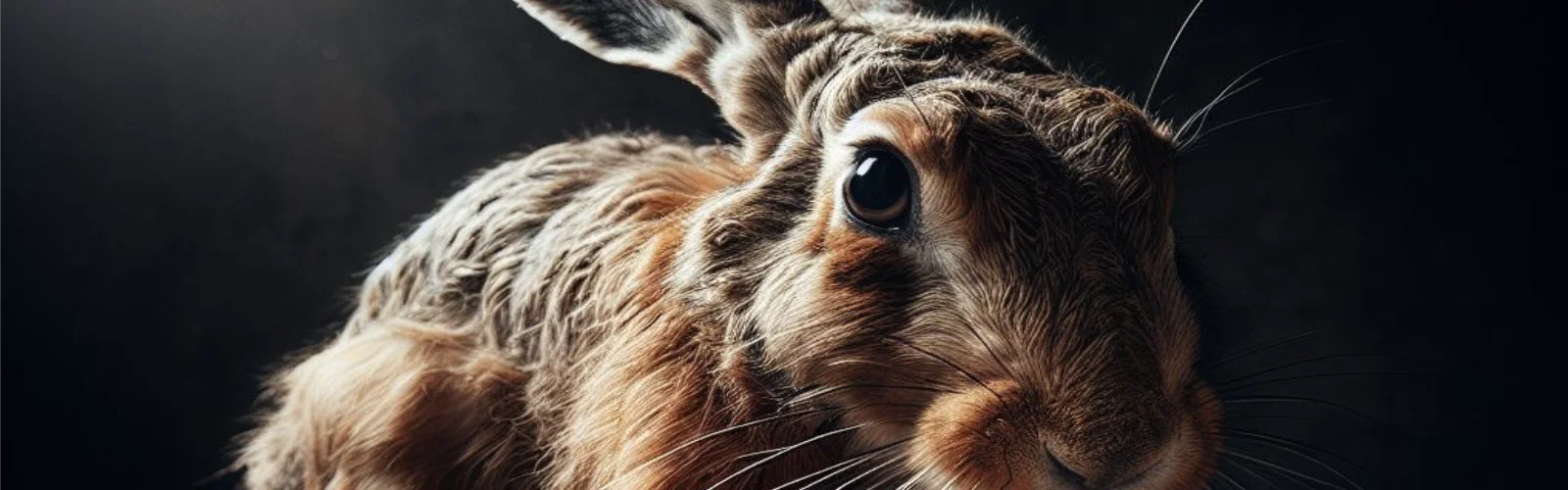 Ausschnitt eines Bildes, dass mit Ki generiert wurde und einen Feldhasen zeigt. | KonzeptDesignKunst