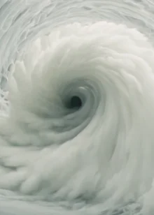 Bild vom Auge eines Hurrikans als emotionale Verbildlichung, in Bezug auf die Gefühle beim Kreativen Denken. | konzeptdesignkunst