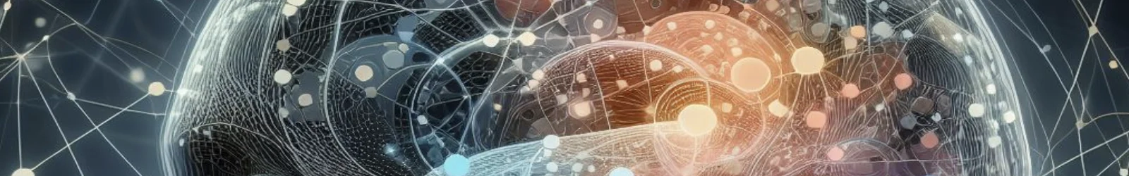 CAD-Darstellung eines Kopfes von der Seite. Die Darstellung ist durchzogen von Punkten, die durch Linien wie ein neuronales Netzwerk verbunden sind. | konzeptdesignkunst